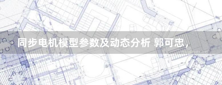 同步电机模型参数及动态分析 郭可忠，王建辉 著 (2018版)